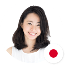 Japanese person smiling brightly